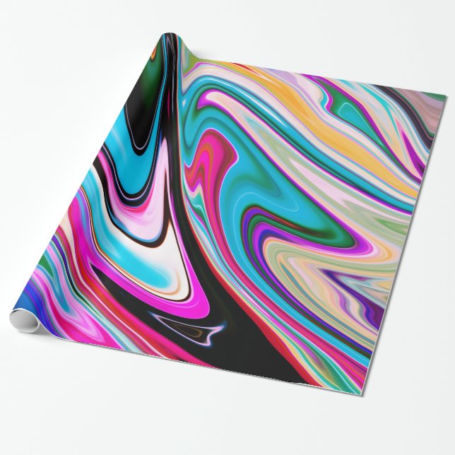 Papier Cadeau Texture Abstraite en pierre de marbre (Déroulé)