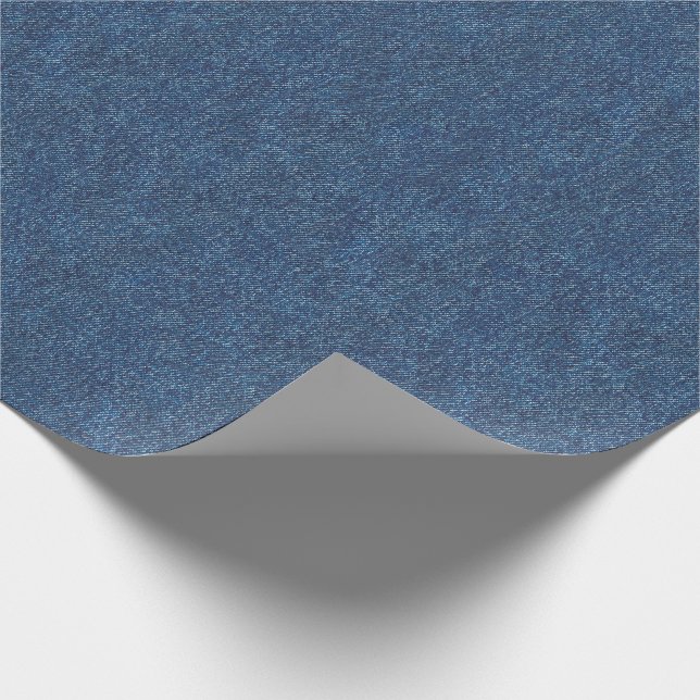 Papier Cadeau Texture bleu-foncé de denim (Coin)