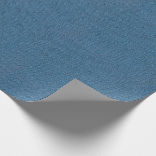 Papier Cadeau Texture bleue de toile de jute (Coin)