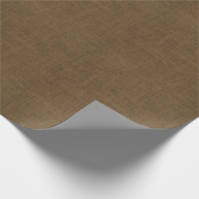 Papier Cadeau Texture Brown de toile de jute (Coin)