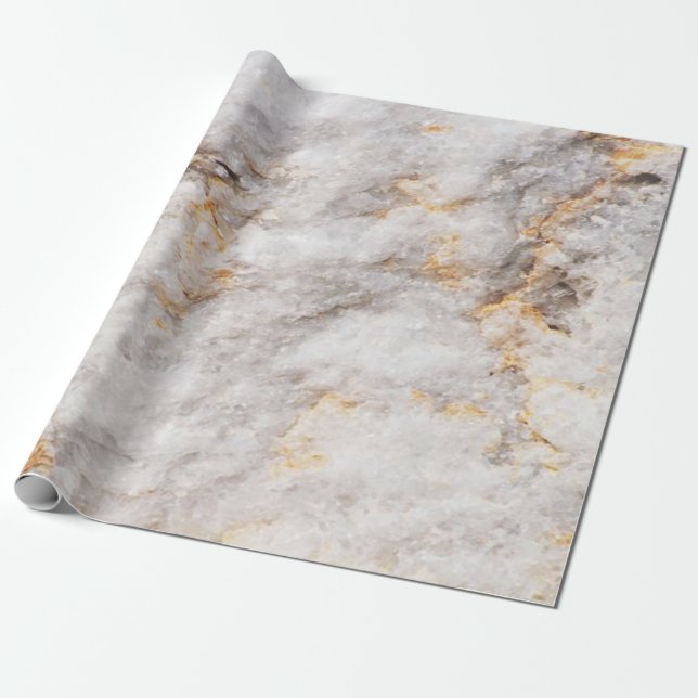 Papier Cadeau Texture cool en pierre de granit de marbre (Déroulé)