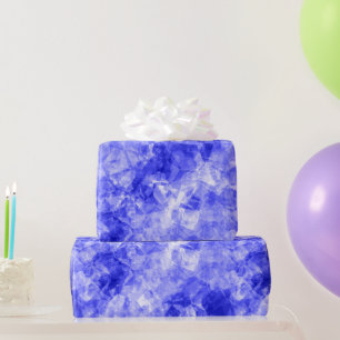 Papier Cadeau Texture croûtée bleue