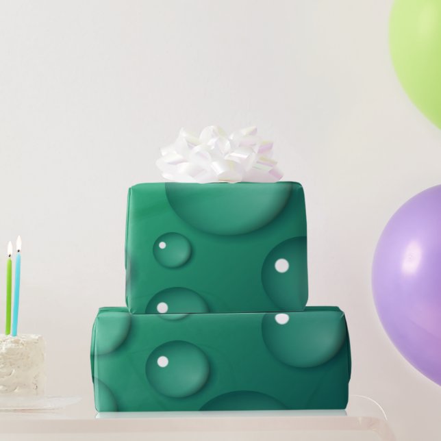 Papier Cadeau Texture de goutte d'eau turquoise (Cadeaux de fête)