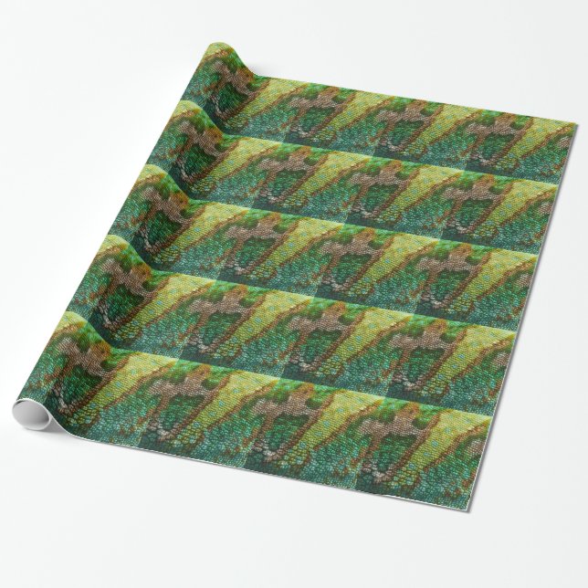 PAPIER CADEAU TEXTURE DE LA PEAU CHAMELEON FAUX (Déroulé)