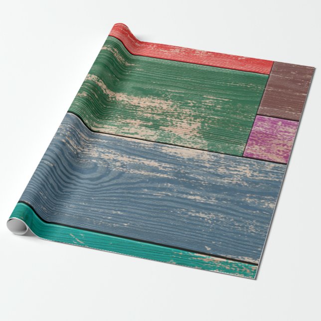 Papier Cadeau Texture de la surface en bois couleur comme arrièr (Déroulé)