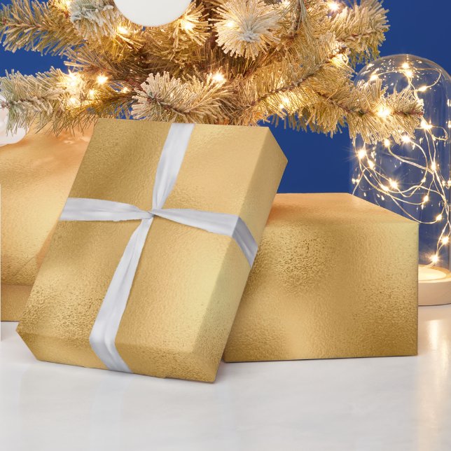 Papier Cadeau Texture de l'huile d'or simulée Fête élégante (Vacances)