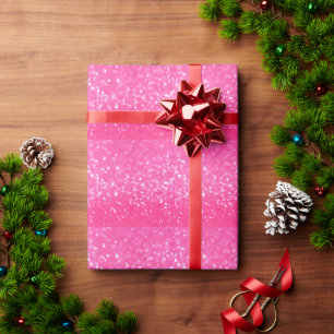Papier Cadeau Texture de photo scintillante rose chaud vibrant