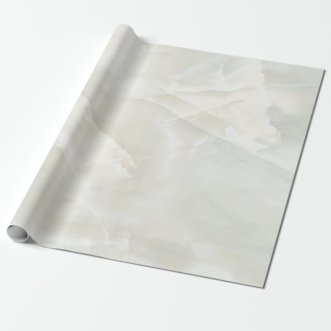 Papier Cadeau Texture de pierre à motif marbre blanc tendance co (Déroulé)