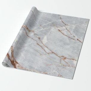 Papier Cadeau Texture de pierre de marbre gris or moderne cool