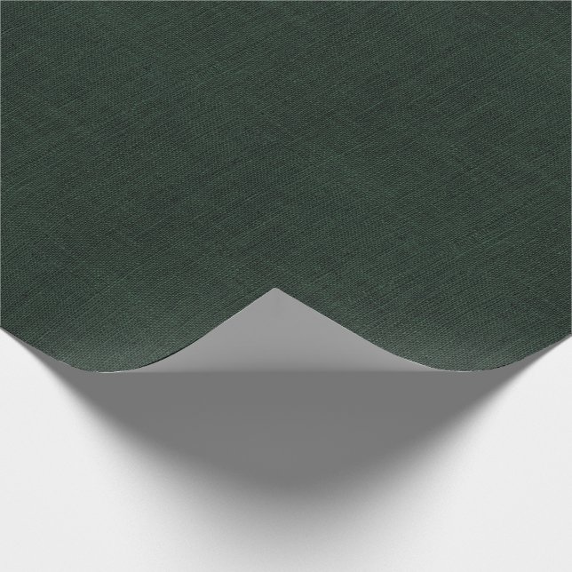 Papier Cadeau Texture de toile de jute de vert forêt (Coin)