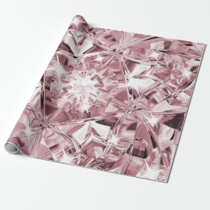 Papier Cadeau Texture diamant réaliste de luxe Elégant rose