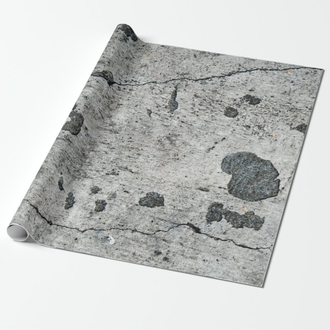 Papier Cadeau Texture d'un vieux mur de béton fêlé. Arrière-plan (Déroulé)