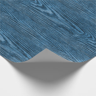 Papier Cadeau Texture en bois patiné Bleu Océan