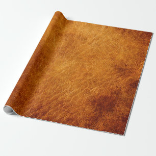 Papier Cadeau texture en cuir Brown
