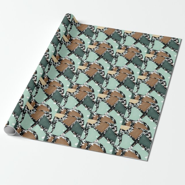 Papier Cadeau Texture en granit de marbre (Déroulé)