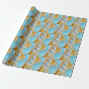 Papier Cadeau Texture marbré, intérieur onyx coloré.