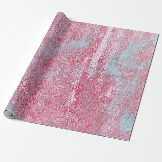 Papier Cadeau Texture métallique avec rayures et fissures abstra (Déroulé)