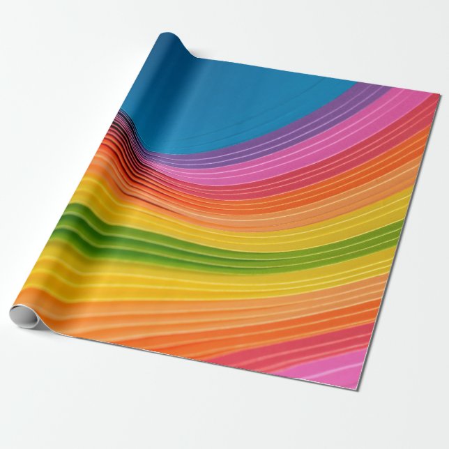 Papier Cadeau texture motif arc-en-ciel Abstraite (Déroulé)