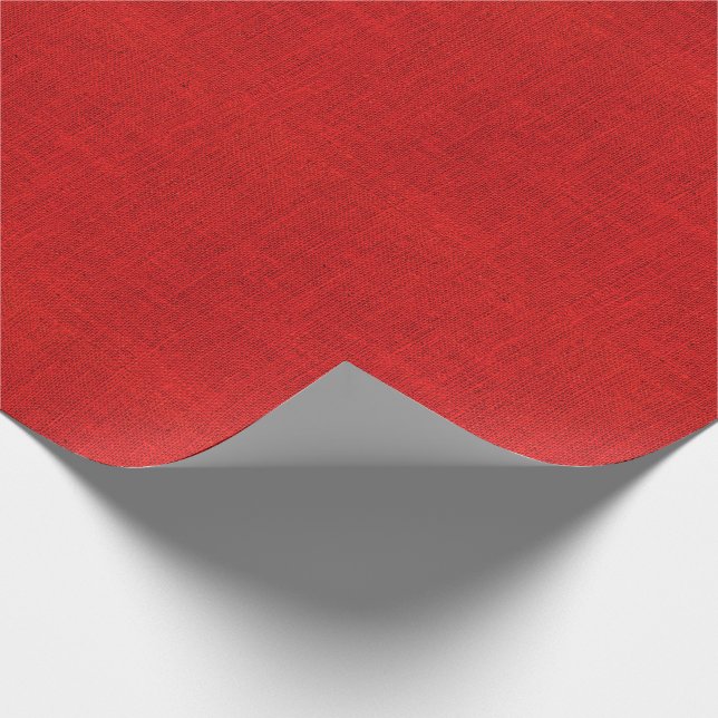Papier Cadeau Texture rouge de toile de jute (Coin)