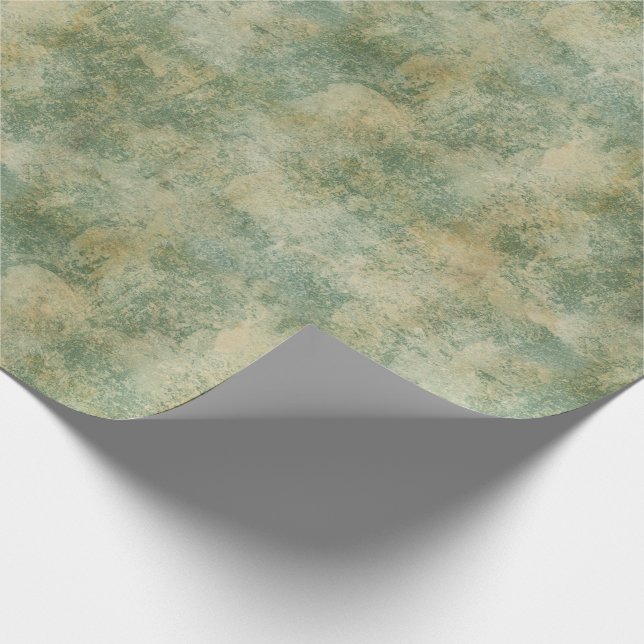 Papier Cadeau Texture rustique verte (Coin)