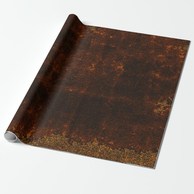 Papier Cadeau Texture rustique Vintage Découpage Brown foncé (Déroulé)