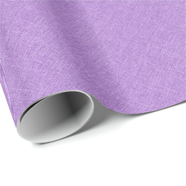 Papier Cadeau Texture simple de lin pourpre (Coin rond)