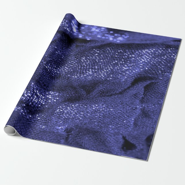 Papier Cadeau Texture. Tissu bleu foncé. Arrière - plan décorati (Déroulé)