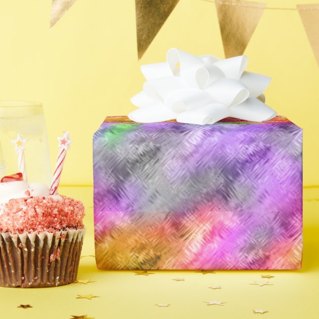 Papier Cadeau Texture violette de l'Amétrine de verre (Fête d'anniversaire)