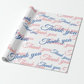 Papier Cadeau Thank You Script Wrapping Paper