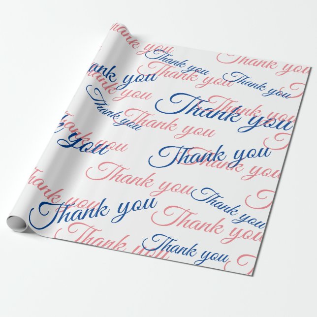 Papier Cadeau Thank You Script Wrapping Paper (Déroulé)