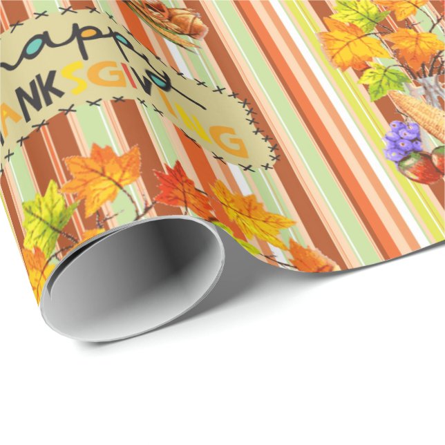 Papier cadeau Thanksgiving (Coin rond)