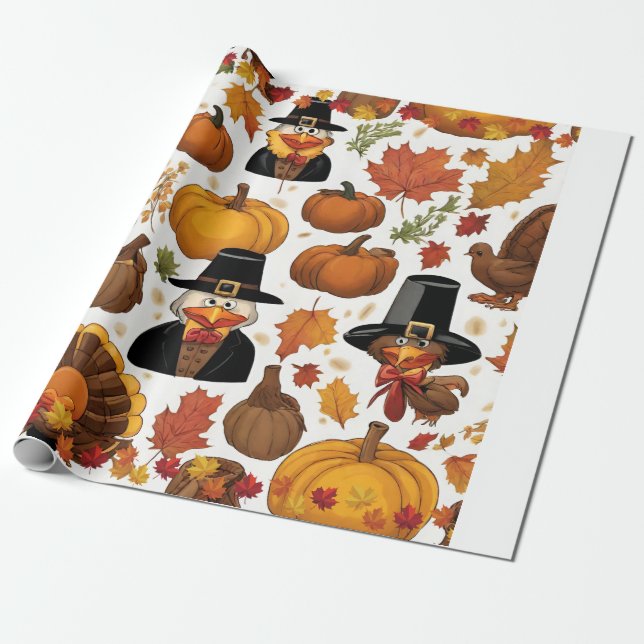 Papier cadeau Thanksgiving (Déroulé)