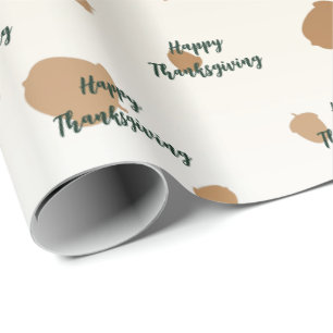 Papier Cadeau Thanksgiving Acorns
