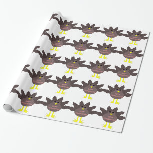 Papier Cadeau Thanksgiving Plucked Turkey Wrappaper