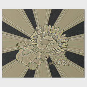 Papier Cadeau Thanksgiving Turquie sculpté -