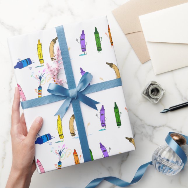 Papier Cadeau The Day the Crayons Quit Themed Wrapping Paper (Cadeaux)