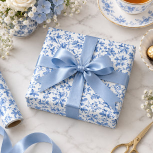 Papier Cadeau Thé pour deux – Fête florale de 2e anniversaire