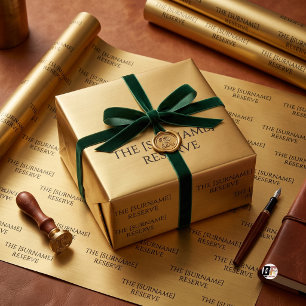 Papier Cadeau The Reserve Classic Typography Gold