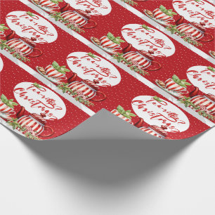 Papier Cadeau Thé-Riffé Noël Rouge et blanc Polka Dot