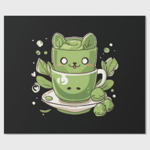 Papier Cadeau thé vert matcha