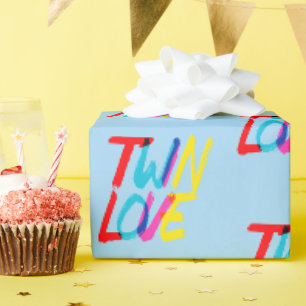 Papier Cadeau Thématique jumeaux lumineux et audacieux 
