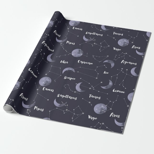 Papier Cadeau Thème Constellation (Déroulé)
