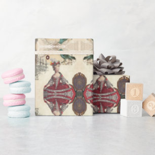 Papier Cadeau Thème de fête d'anniversaire Marie Antoinette à Pa