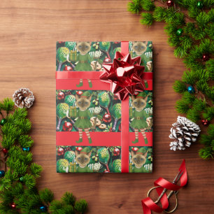 Papier Cadeau Thème de Noël de Pickleball