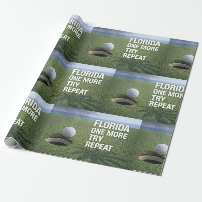 Papier Cadeau Thème Golf Floride (Déroulé)