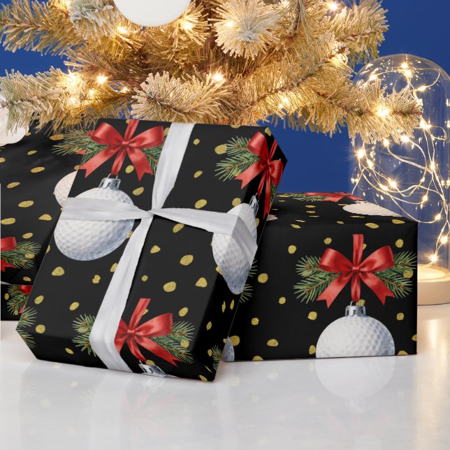 Papier Cadeau Thème Golf Noël  (Vacances)