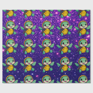 Papier Cadeau Thème Inspiré Charmant Mignon Adorable Tortue