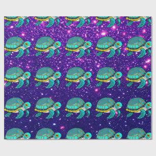 Papier Cadeau Thème inspiré de la tortue adorable mignonne charm