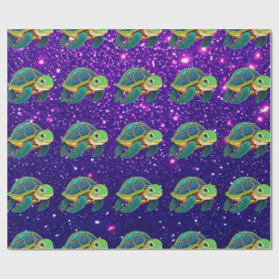 Papier Cadeau Thème inspiré de la tortue adorable mignonne charm