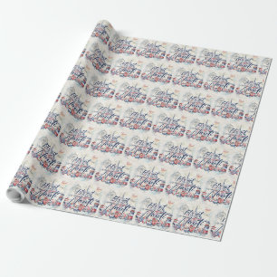 Papier Cadeau Thème nautique Obtenons Nauti